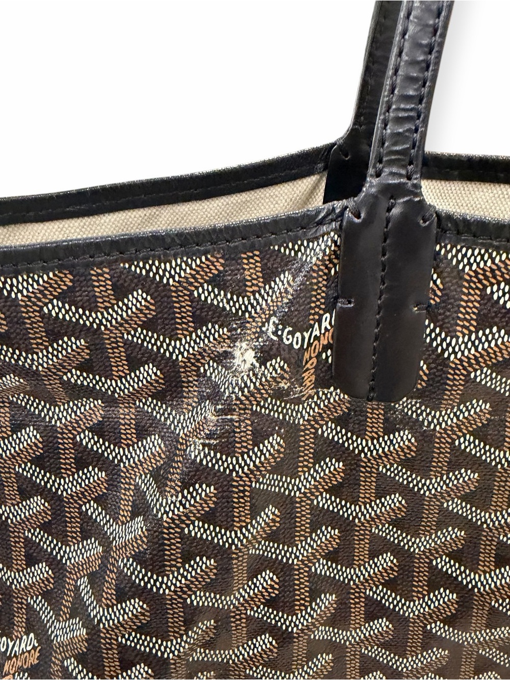 Goyard Saint Louis Tote PM – Black/Brown Goyardine Canvas - Picture 3 of 16